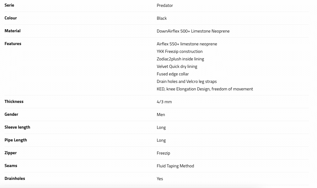 Prolimit Predator FreeX 4/3 Men's Wetsuit 2024