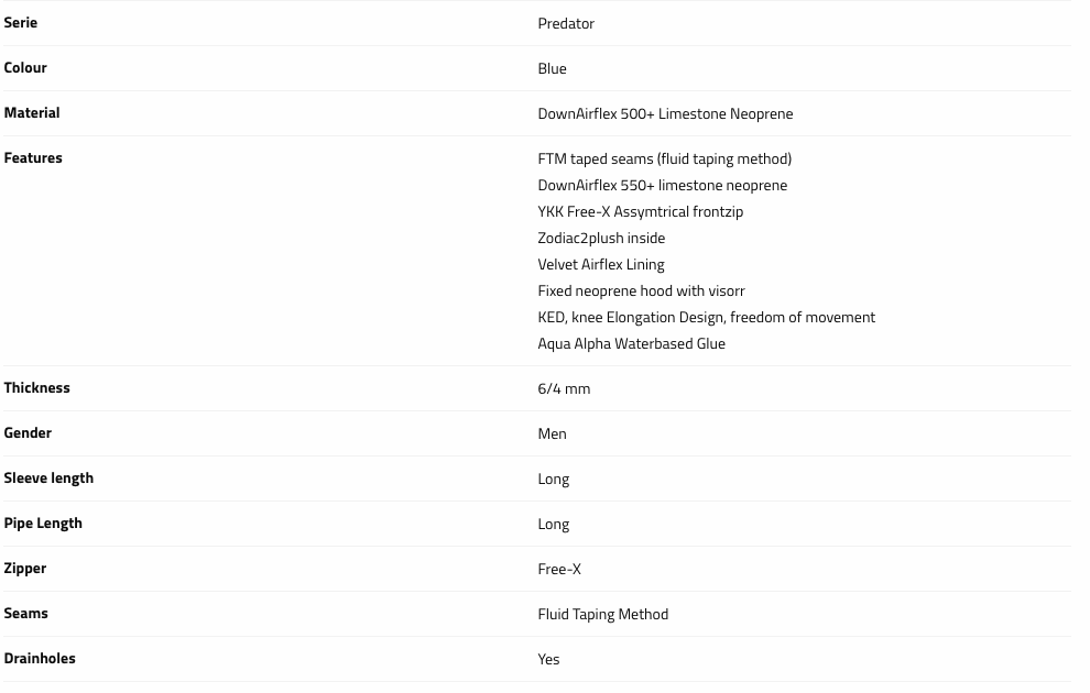 Prolimit Predator FreeX 6/4 Hooded Men's Wetsuit 2024