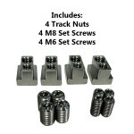 Foilite Titanium Locking Universal M6/M8 Track Nut (Set of 4)