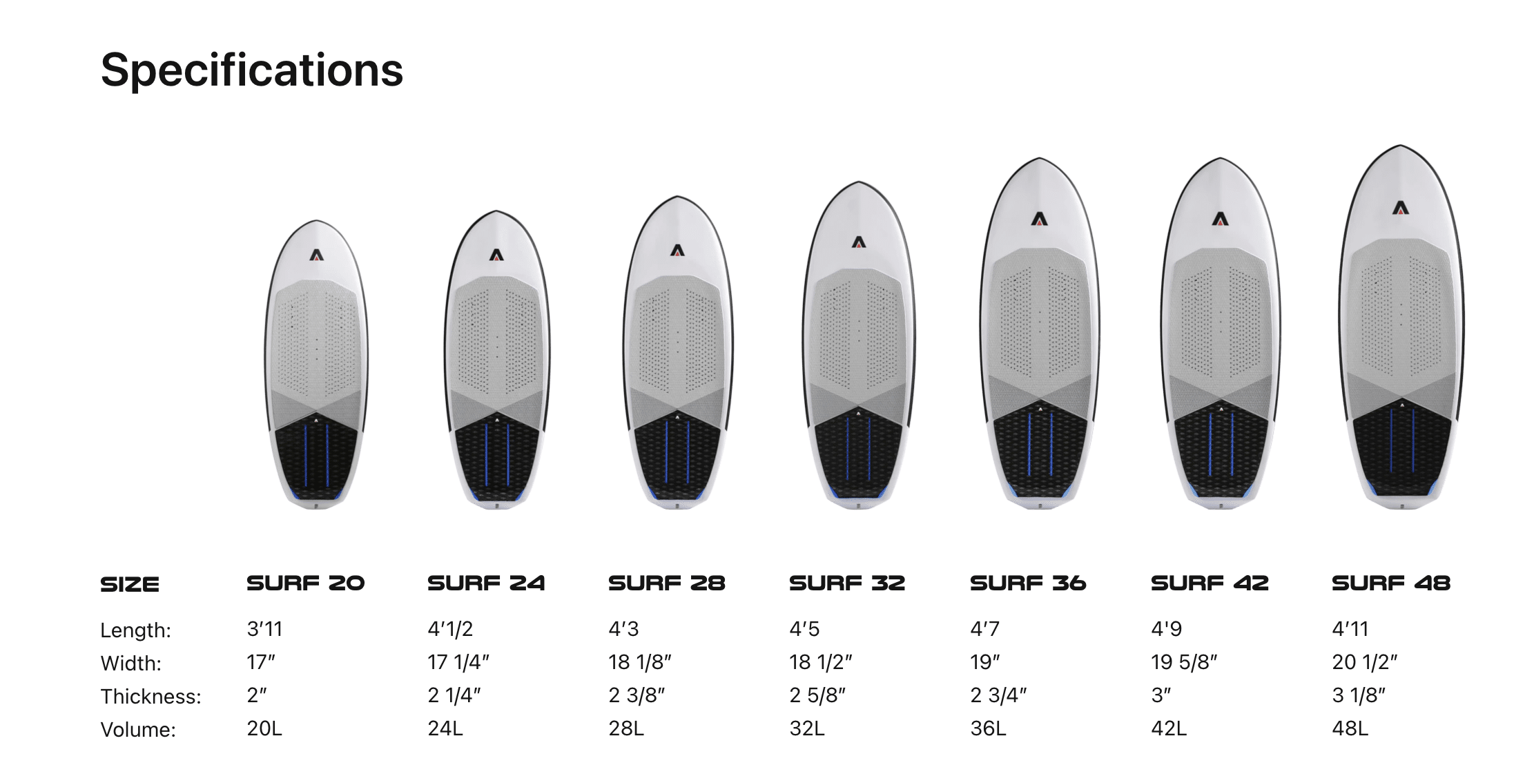 Armstrong Surf Series Prone Foil Boards 2025