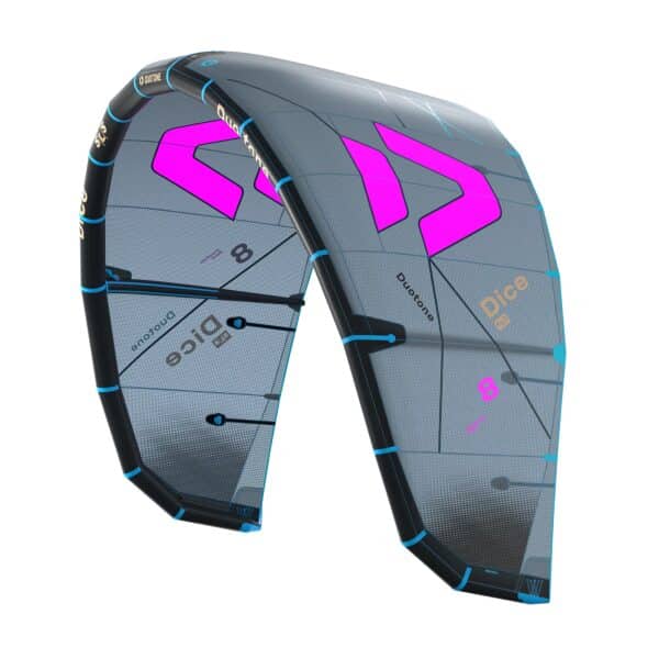Duotone Dice SLS Kiteboarding Kite 2026 - 8.0M, DARK GREY/PINK