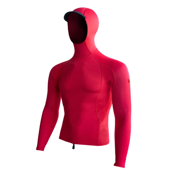 Florence Marine X Long Sleeve Hooded Rashguard | Rescue Red