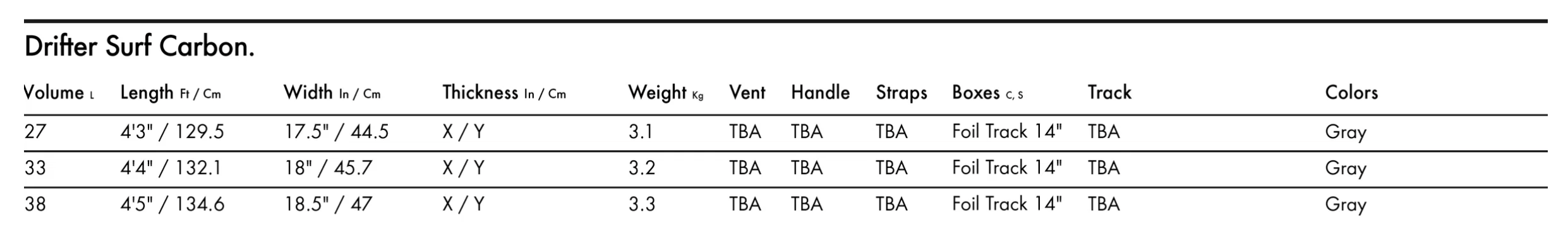 KT Drifter Surf Carbon Foil Board 2026