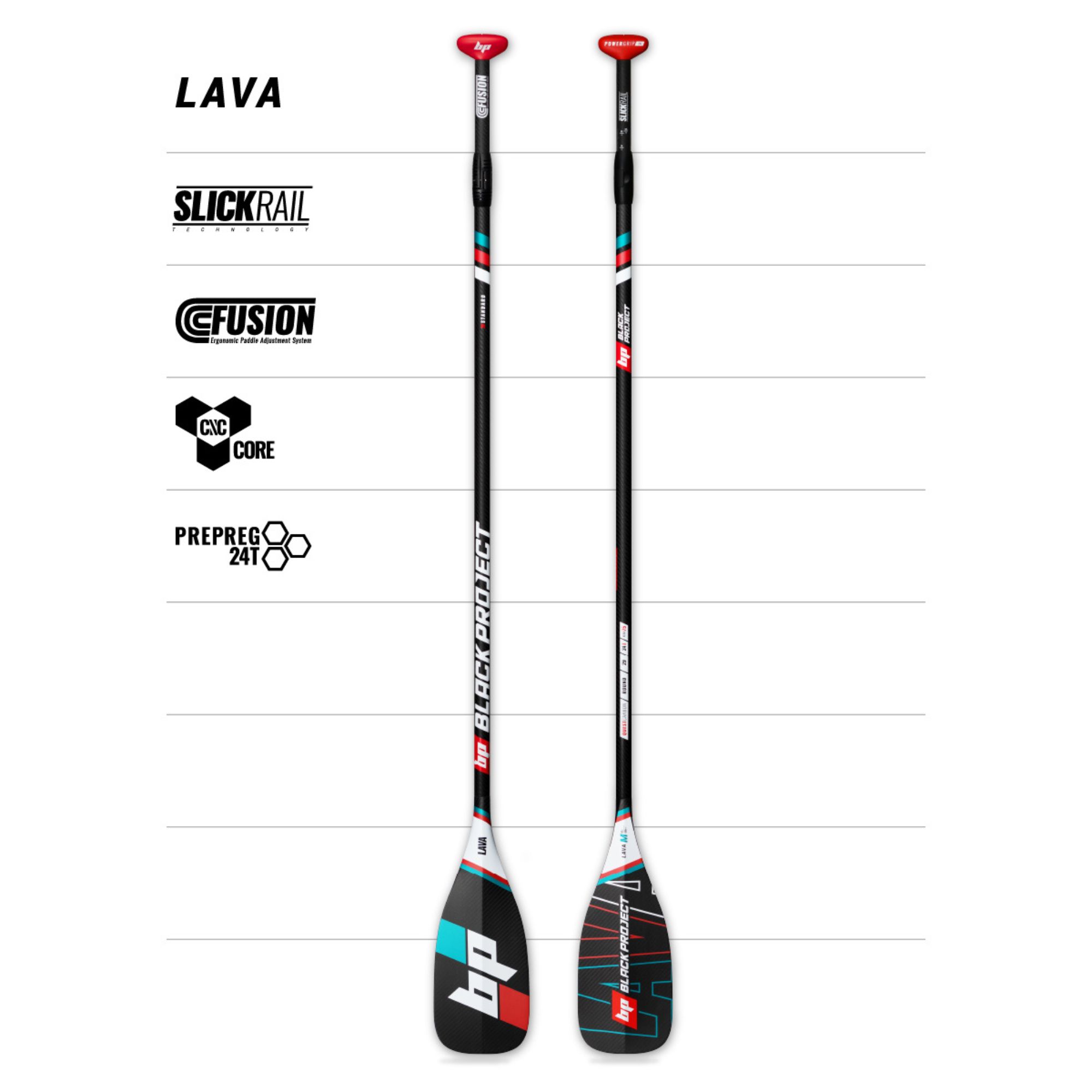 1-19.jpg Black Project Lava Adjustable SUP Paddle 2026 | M/82 Slim - Image 1