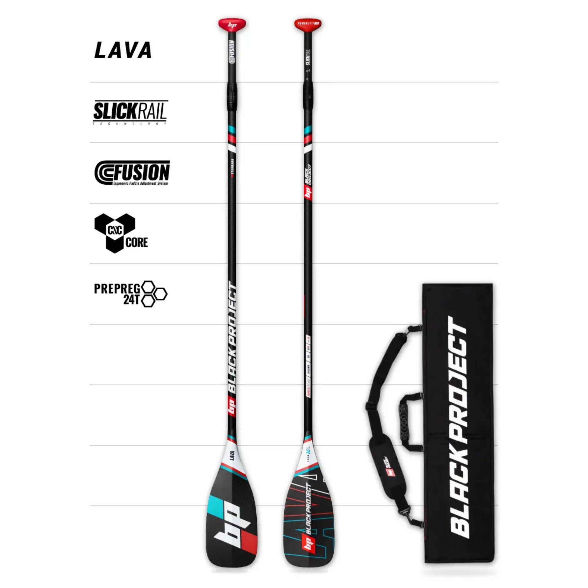1-20.jpg Black Project Lava 3-Pc SUP Paddle 2026 | M/82 Slim - Image 1