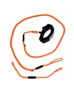 Kaohi orange bungee wing leash with wrist cuff, full length