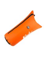 Kaohi V-Dry orange compression bag showing the sealed zipper