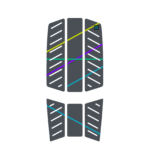 Duotone Traction Pad SLS Front 2026, 6-piece 4mm dark grey EVA front deck pad with SLS stripes