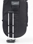 FBC Travel Bag Trolley fitted to an FBC travel bag, telescoping handle extended