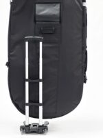 FBC Travel Bag Trolley fitted to an FBC travel bag, telescoping handle extended