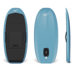 Lift5 F 4'9" Sport eFoil in Tide Pool Blue, top, side and bottom views