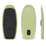 Lift5 F 4'9" Sport eFoil in Matcha Green, top, side and bottom views