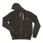 Goya Hoodie Zipper Washed Black front