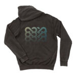 Goya Hoodie Zipper Washed Black back