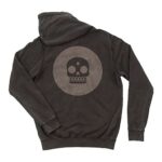 KT Hoodie Zipper Washed Black back