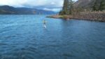 TJ Gulizia riding the LiftX Florence eFoil at the Hatchery, Columbia River Gorge