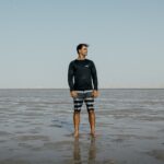 ION Surf Shield cut-resistant boardshorts worn by a rider