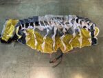 Used Flysurfer POW² 3.0m single skin parawing laid out with its backpack and J-handle