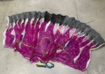 Used Duotone Stash V2 parawing 4.8m Purple/Dark Grey laid out on the shop floor
