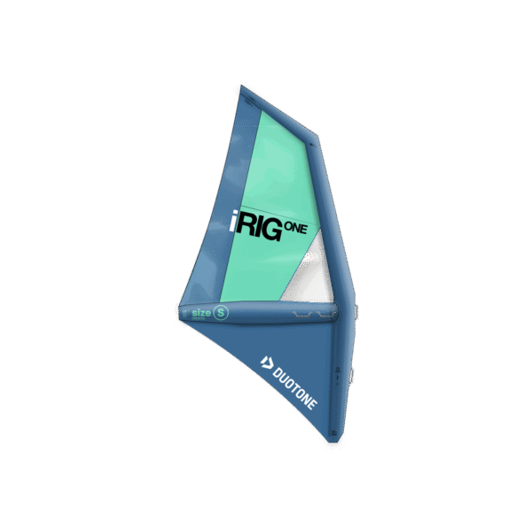 Duotone iRig One inflatable windsurf rig in Steel Blue/Mint